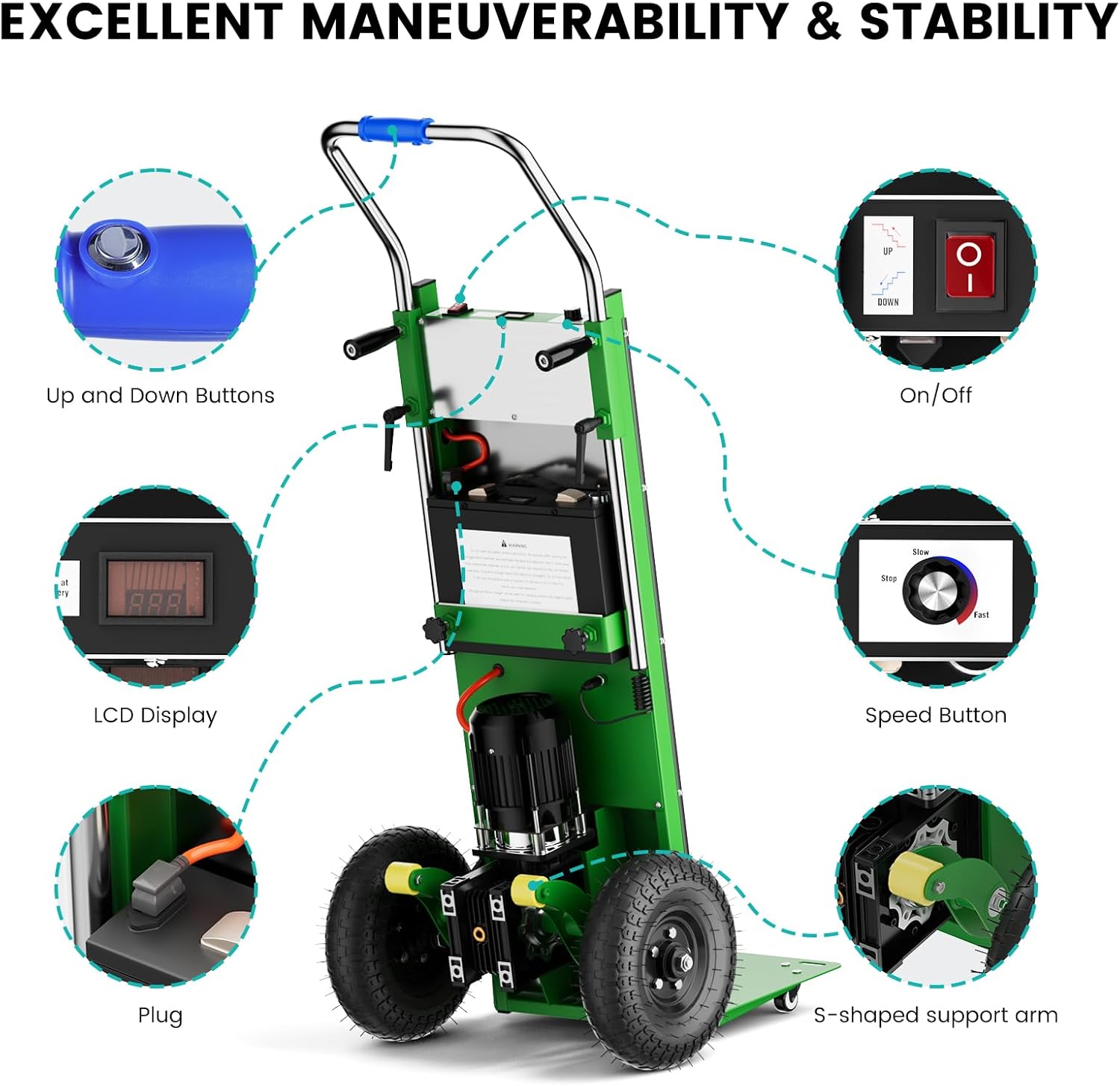 Troli Tangga Elektrik 1200W, T - Rope Climb ulasan dan harga